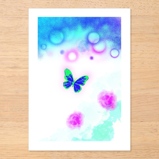 A Butterfly  Acrylic Invitations (Front)