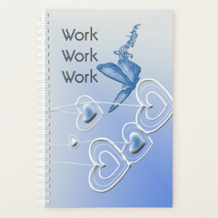 A butterfly and hearts planner