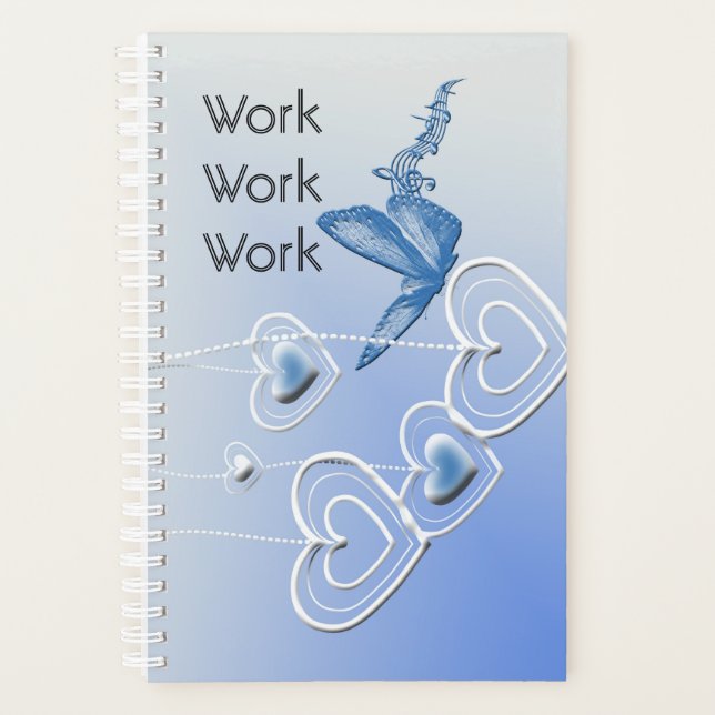 A butterfly and hearts planner (Front)