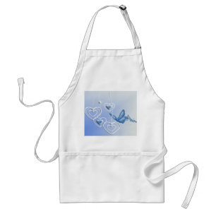 A butterfly and hearts standard apron