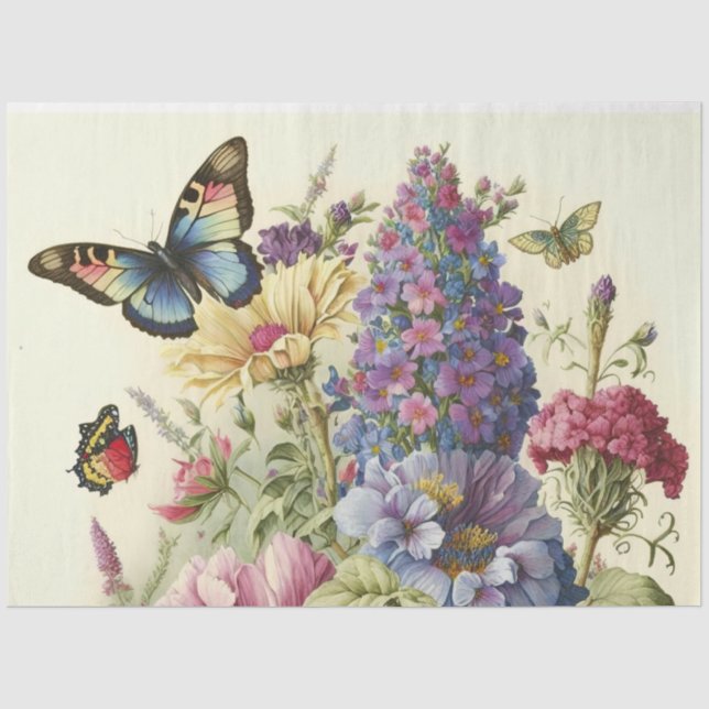 A Butterfly Garden Series Design 13 Tissue Paper (Front)