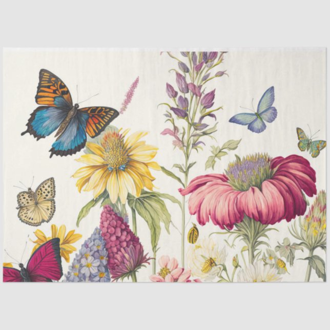 A Butterfly Garden Series Design 8 Tissue Paper (Front)