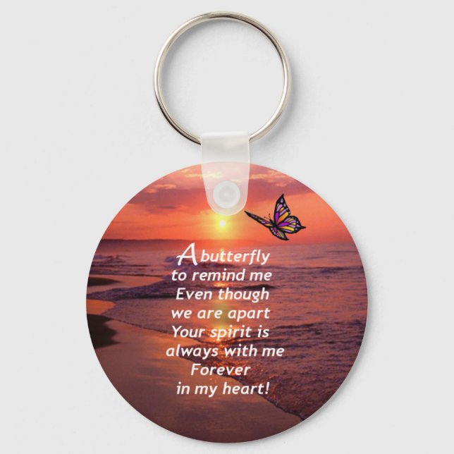 A Butterfly to Remind Me Key Ring (Front)