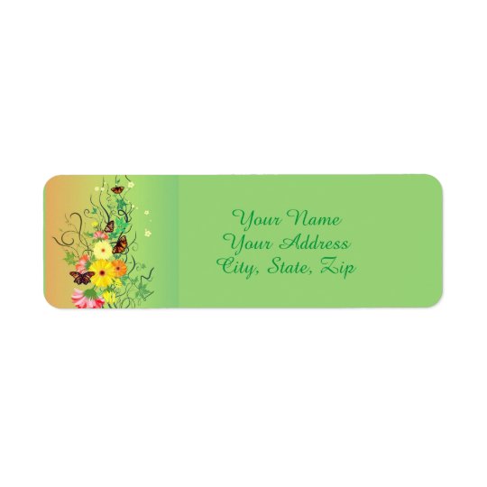 A Butterfly Tree Return Address Label