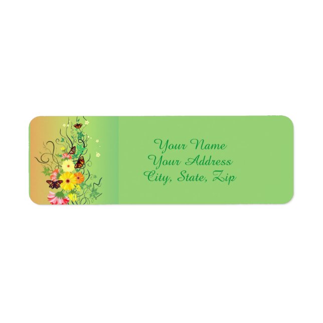 A Butterfly Tree Return Address Label (Front)