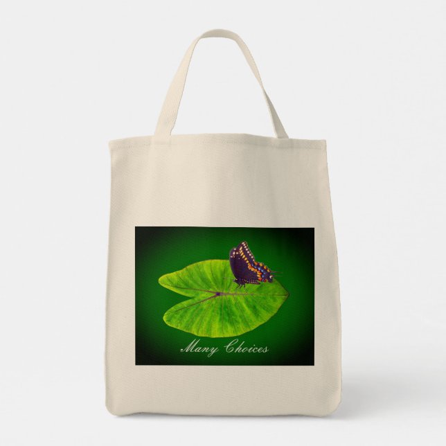 A butterfly's choices tote bag (Back)