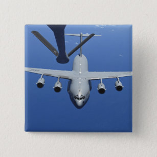 A C-17 Globemaster III approaches the boom 15 Cm Square Badge
