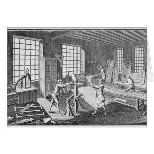 A cabinet maker's workshop, from the 'Encyclopedie