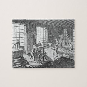A cabinet maker's workshop, from the 'Encyclopedie Jigsaw Puzzle