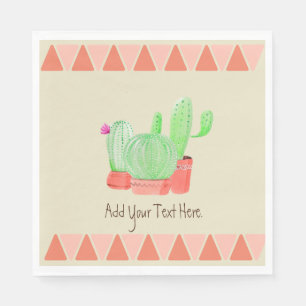A Cactus Trio Paper Napkin