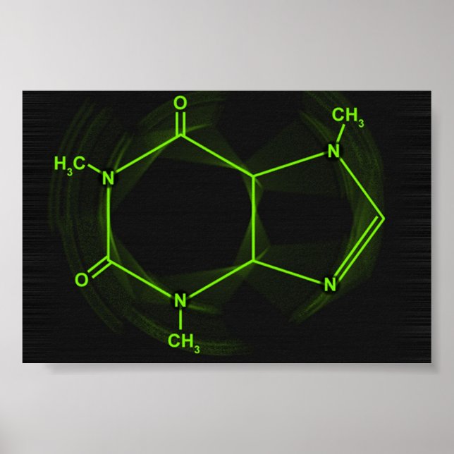A caffeine Molecule Poster (Front)