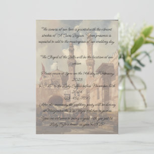 A Cairo Bazaar is the background for Invitation