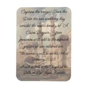 'A Cairo Bazaar' save the date  Magnet
