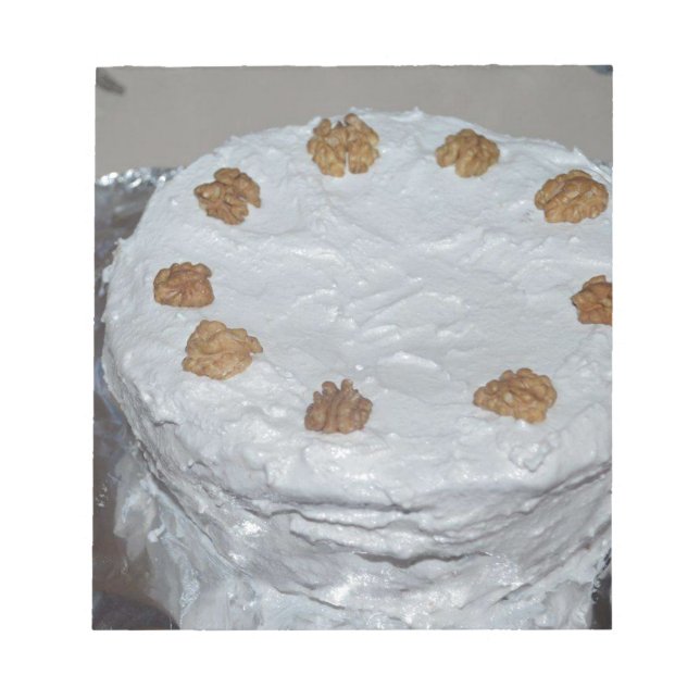 A cake with frosting notepad (Front)