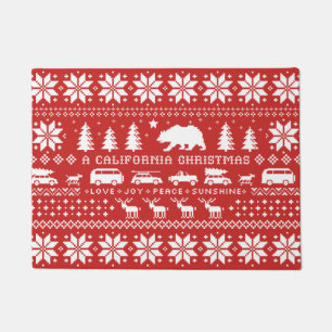A California Christmas Love Joy Peace Sunshine Doormat
