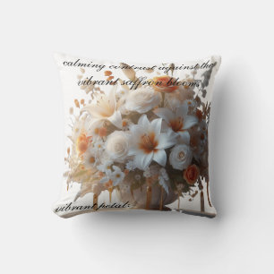 A calming contrast against the vibrant saffron  cushion