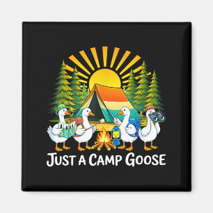 A camp goose funny retro sunset camping camper men magnet