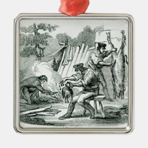 A camp Kitchen, 1856 Metal Tree Decoration