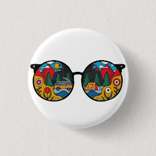A Camping Adventure 3 Cm Round Badge