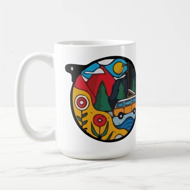 A Camping Adventure Coffee Mug (Left)