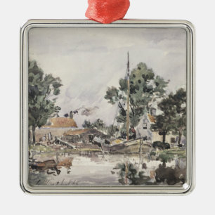 A Canal in The Hague, 1868 Metal Ornament