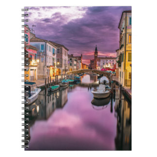 A canal in Venice spiral notebook