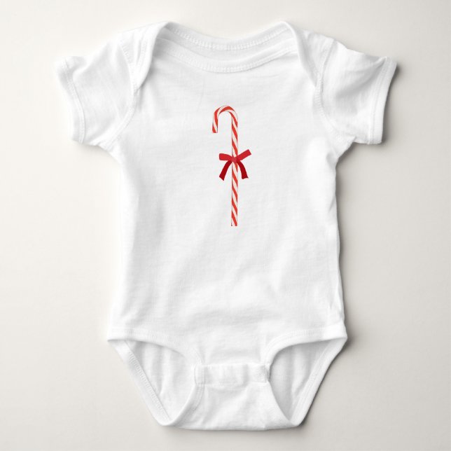 A Candy Cane Baby Bodysuit (Front)