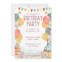 A Candy-Coloured Birthday Celebration invitation