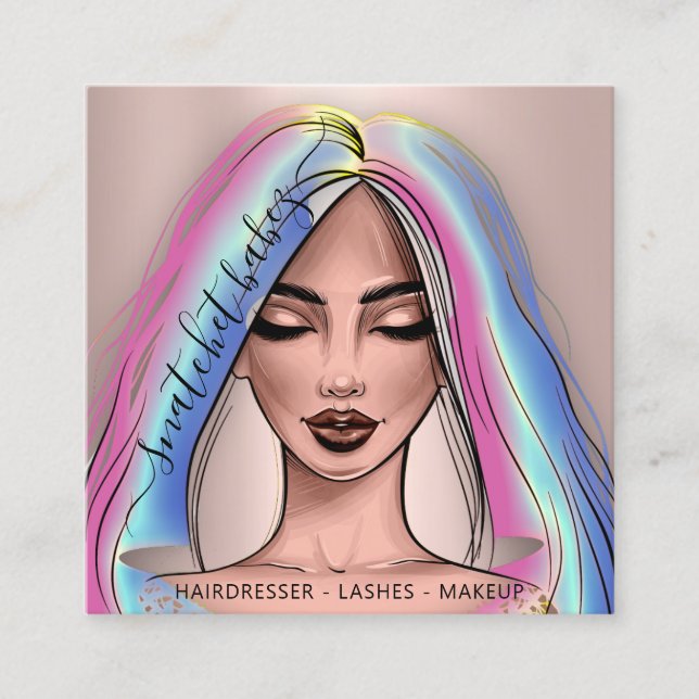 A Canvas of Creativity:Card That Brushes Up Agains Square Business Card (Front)