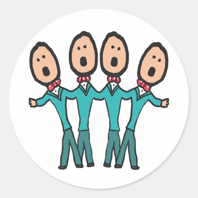 A Cappella Classic Round Sticker (Front)