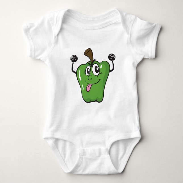 a capsicum baby bodysuit (Front)