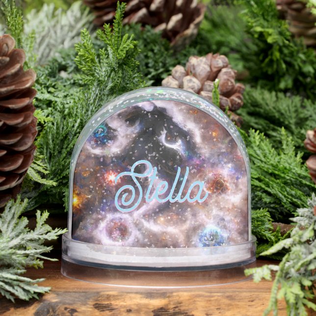 A Captivating Abstract Galactic Nebula Name Snowglobe (Winter)