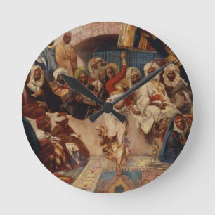 A Captive Audience, 1883 (oil on canvas) Round Clock