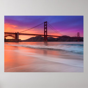 A capture of San Francisco's Golden Gate Bridge Poster
