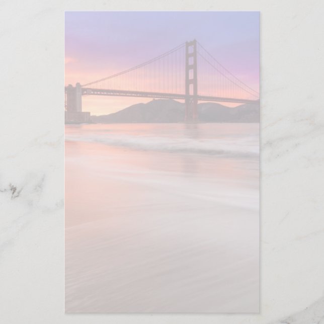 A capture of San Francisco's Golden Gate Bridge Stationery (Front)
