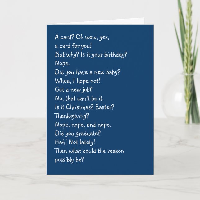 A Card for No Reason (Front)