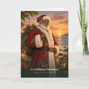 A Caribbean Christmas Card   Black Santa Island Su
