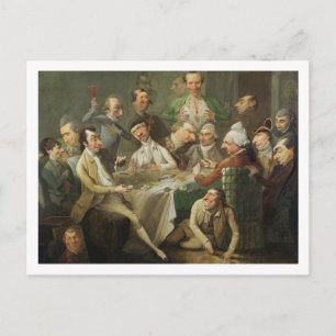 A Caricature Group, c.1776 (oil on canvas) Postcard