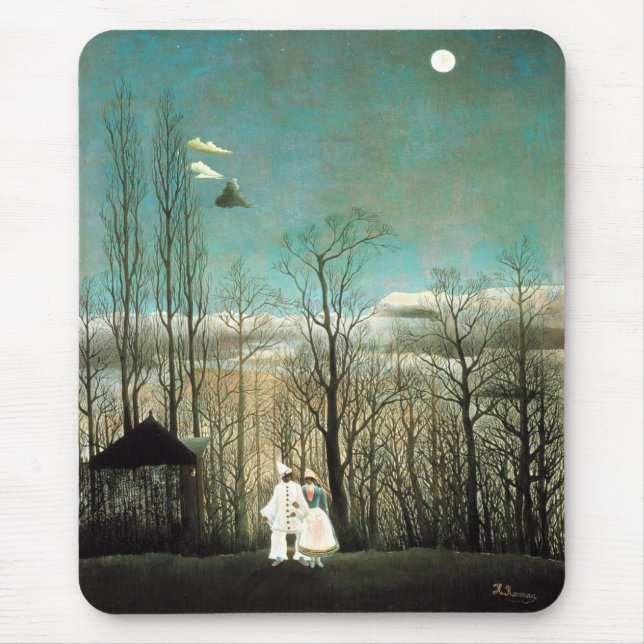 A Carnival Evening, Henri Rousseau Mouse Pad (Front)