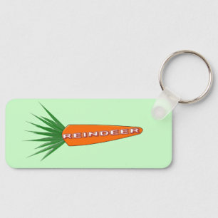 A Carrot for Christmas Reindeer Custom Key Ring