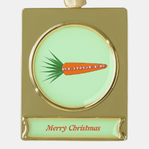 A Carrot for Christmas Reindeer Custom Ornament