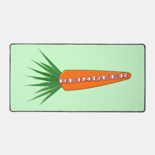 A Carrot for Christmas Reindeer Desk Mat