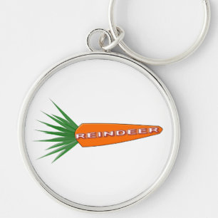 A Carrot for Christmas Reindeer Keychain