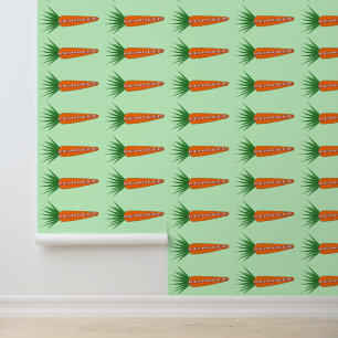 A Carrot for Christmas Reindeer Patterned Wallpaper