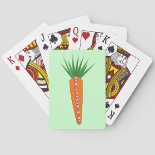 A Carrot for Christmas Reindeer Playing cards