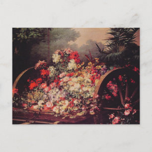 A Cart of Flowers Postcard