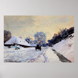 A Cart on the Snow Covered Road Poster