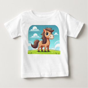 A cartoon baby Hourse design Baby T Shirt. T-Shirt