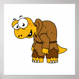A Cartoon Dinosaur Hunchback. Poster