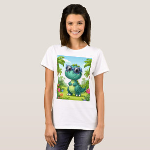 A cartoon dinosaur with sunglasses T-Shirt